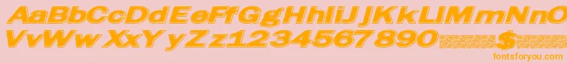 Friedbread Font – Orange Fonts on Pink Background