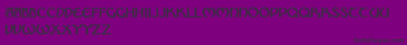 NouveauUncialCaps Font – Black Fonts on Purple Background