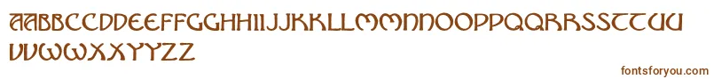 NouveauUncialCaps Font – Brown Fonts on White Background