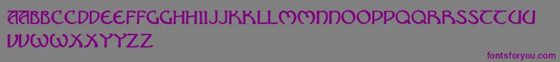 Шрифт NouveauUncialCaps – фиолетовые шрифты на сером фоне