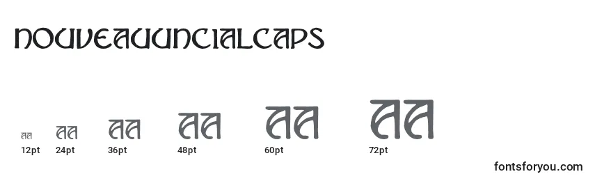 Размеры шрифта NouveauUncialCaps