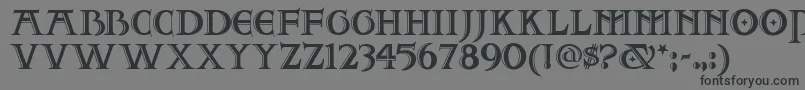 フォントTwofjn – 黒い文字の灰色の背景