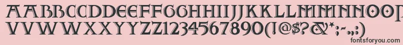 Шрифт Twofjn – чёрные шрифты на розовом фоне