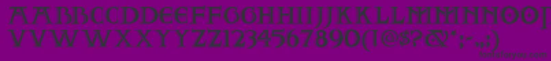 フォントTwofjn – 紫の背景に黒い文字