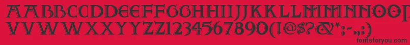 Шрифт Twofjn – чёрные шрифты на красном фоне