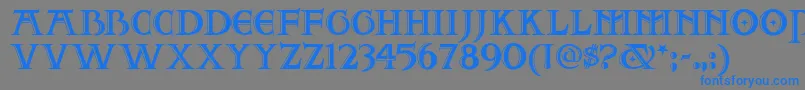 Twofjn Font – Blue Fonts on Gray Background