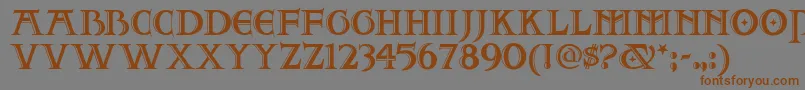 Twofjn Font – Brown Fonts on Gray Background