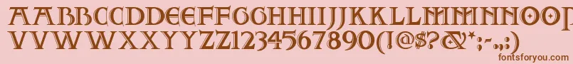 Twofjn Font – Brown Fonts on Pink Background