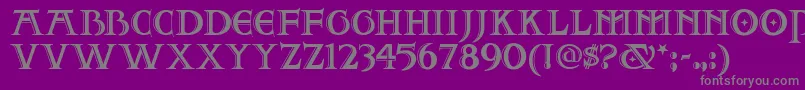 Twofjn-Schriftart – Graue Schriften auf violettem Hintergrund