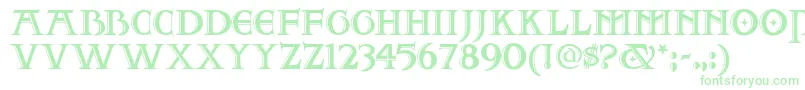 Twofjn Font – Green Fonts on White Background