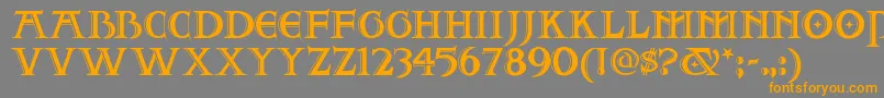 Twofjn Font – Orange Fonts on Gray Background
