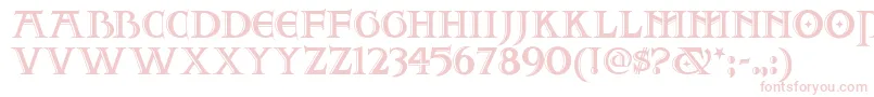 Twofjn-fontti – vaaleanpunaiset fontit valkoisella taustalla