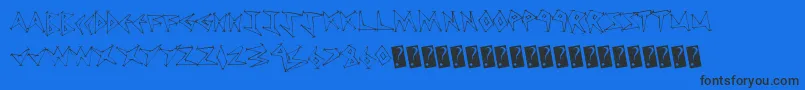 Tweakdiner Font – Black Fonts on Blue Background