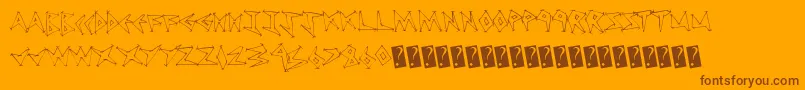 Tweakdiner Font – Brown Fonts on Orange Background