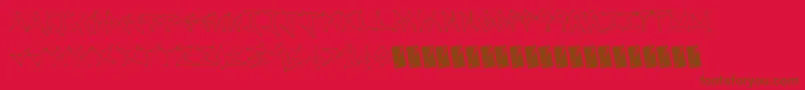 Tweakdiner-Schriftart – Braune Schriften auf rotem Hintergrund