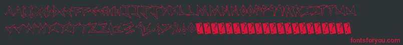 Czcionka Tweakdiner – czerwone czcionki na czarnym tle