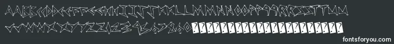 Tweakdiner-fontti – valkoiset fontit mustalla taustalla