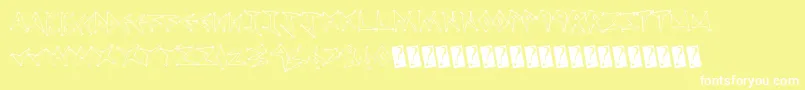 Tweakdiner Font – White Fonts on Yellow Background