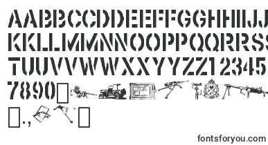 Browning font – army Fonts
