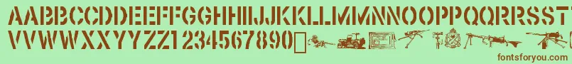 Browning Font – Brown Fonts on Green Background