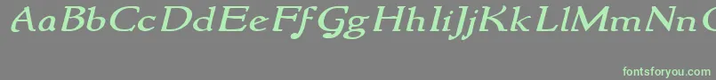 Шрифт NewstylewideItalic – зелёные шрифты на сером фоне