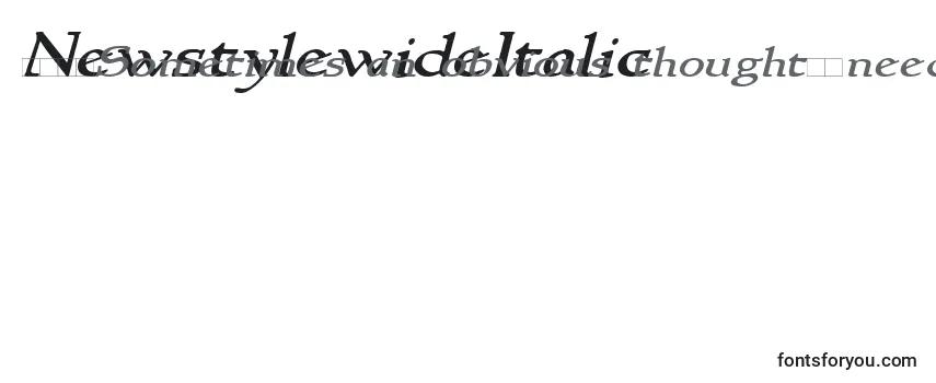 NewstylewideItalic Font