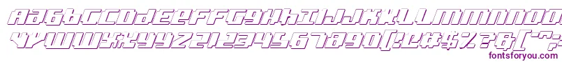 BadRobot3DItalic Font – Purple Fonts on White Background