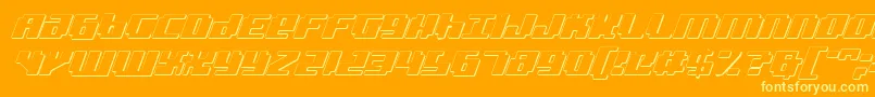 BadRobot3DItalic Font – Yellow Fonts on Orange Background