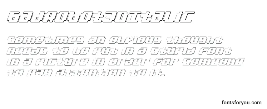 BadRobot3DItalic Font