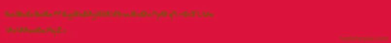 LetsDoItAgain Font – Brown Fonts on Red Background