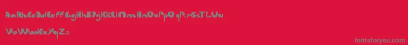 LetsDoItAgain Font – Gray Fonts on Red Background