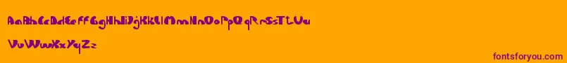 LetsDoItAgain-Schriftart – Violette Schriften auf orangefarbenem Hintergrund