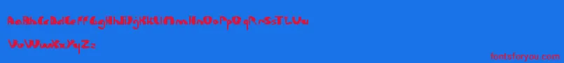 LetsDoItAgain Font – Red Fonts on Blue Background