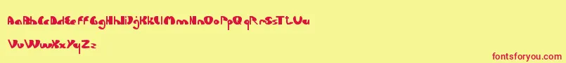 LetsDoItAgain Font – Red Fonts on Yellow Background