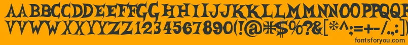 Shecreature Font – Black Fonts on Orange Background