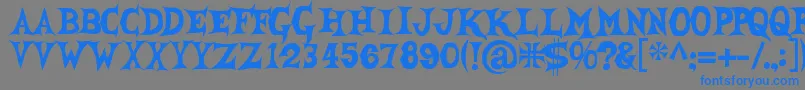 Shecreature Font – Blue Fonts on Gray Background