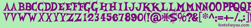 Shecreature Font – Purple Fonts on Green Background