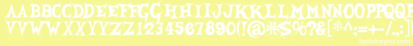 Shecreature Font – White Fonts on Yellow Background