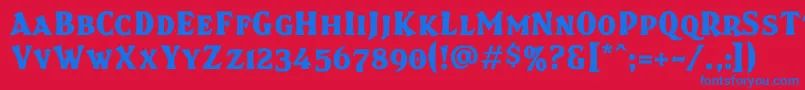 Шрифт Brasspsc – синие шрифты на красном фоне