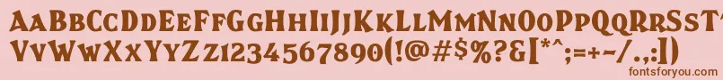 Brasspsc Font – Brown Fonts on Pink Background