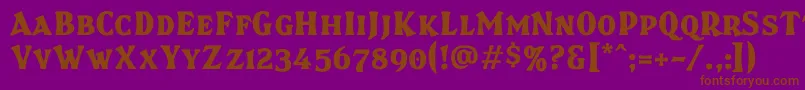 Шрифт Brasspsc – коричневые шрифты на фиолетовом фоне