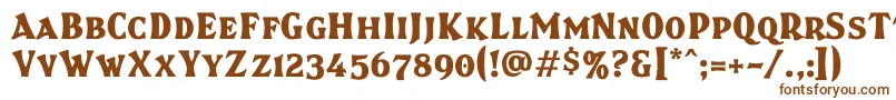 Brasspsc-fontti – ruskeat fontit valkoisella taustalla