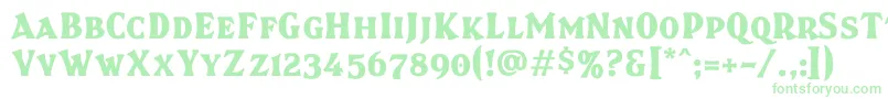 Brasspsc-Schriftart – Grüne Schriften auf weißem Hintergrund
