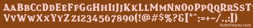 Brasspsc Font – Pink Fonts on Brown Background