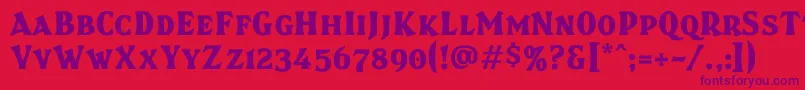 Brasspsc Font – Purple Fonts on Red Background