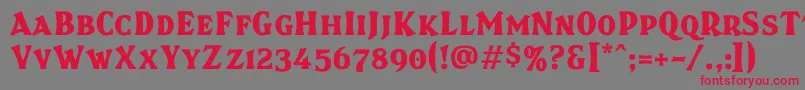 Brasspsc-Schriftart – Rote Schriften auf grauem Hintergrund
