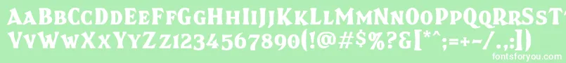 Brasspsc Font – White Fonts on Green Background