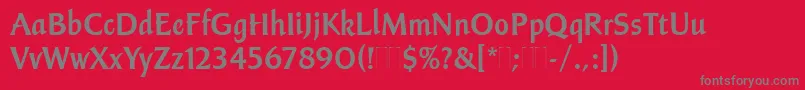 ChampersPlain Font – Gray Fonts on Red Background