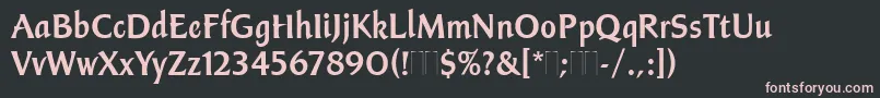 Шрифт ChampersPlain – розовые шрифты на чёрном фоне