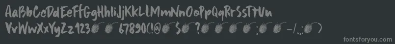 DkFramboisier Font – Gray Fonts on Black Background